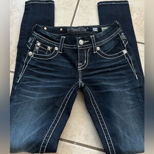 Miss Me Jeans Women's 24 Blue Denim Signature Rise Skinny 24/33